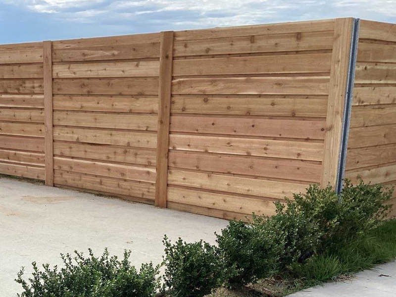 Houma LA horizontal style wood fence