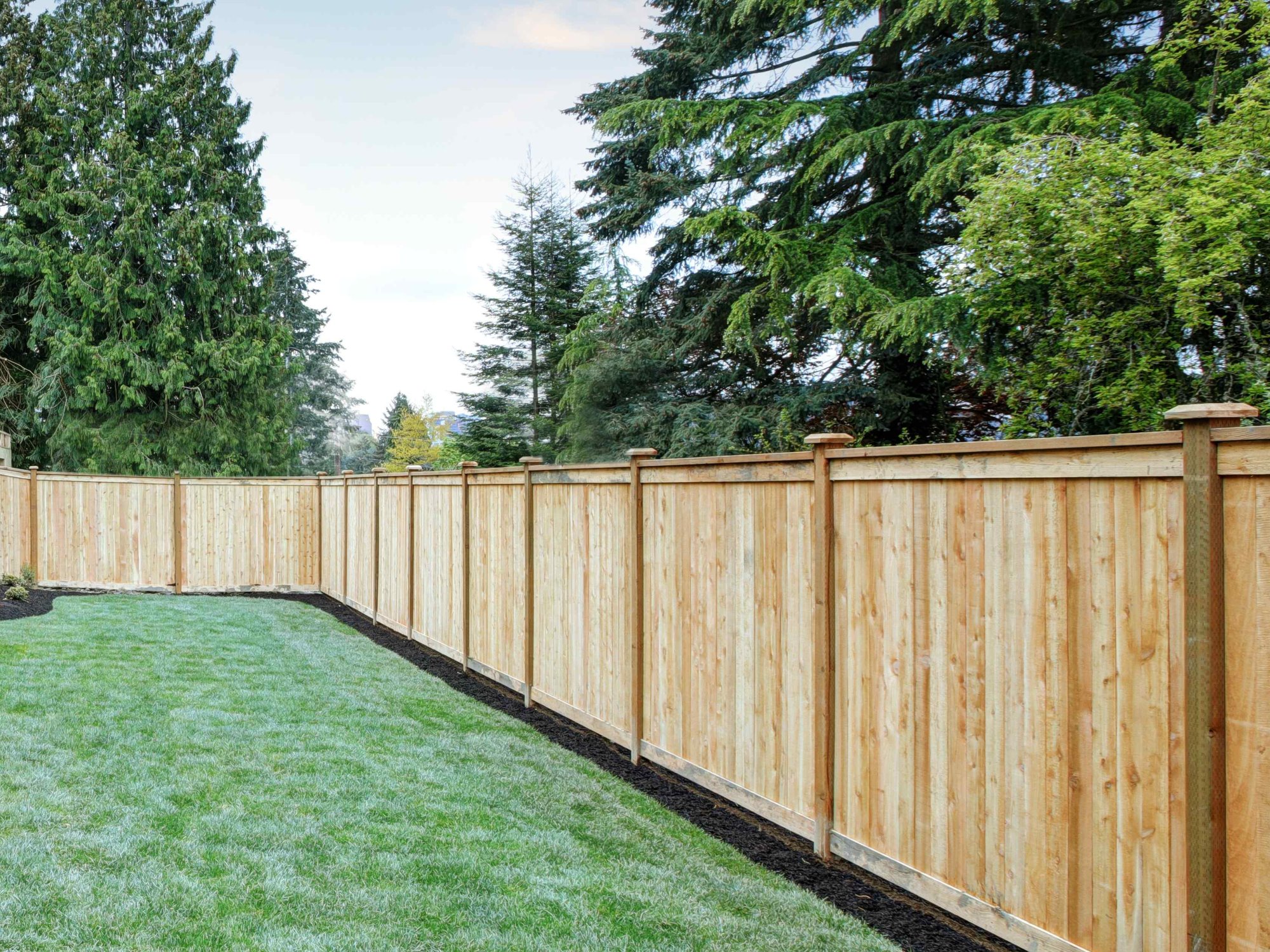 Schriever LA cap and trim style wood fence